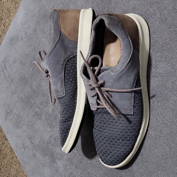 Ugg Hepner Sneakers Full Grain Leather Men's Size 13 Grey Shoes Lace Up - Picture 4 of 10